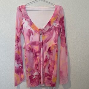 Beginning Boutique Pink Tie-Dye Dress
